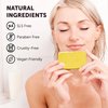 VALITIC Brightening Lemon and Turmeric Kojic Acid Soap - Vitamin C, Retinol - Original Japanese Complex with Hyaluronic Acid, Vitamin E, Shea Butter, Castile Olive Oil - 3 Pack and African Net Sponge