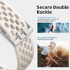Replacement Bands Compatible with Fitbit Charge 5/ Charge 6 for Women Men, Soft Breathable Waterproof Sport Adjustable Wristbands for Fitbit Charge 5/ Charge 6 Advanced Fitness Tracker, Lunar White
