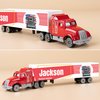 MT WORLD Toy Truck Personalized Semi Truck Toy with Name 1/87 Scale Diecast Model Tonka Container Car Carrier for Boys Teens Birthday
