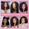 Bob Wig Human Hair 13x4 Hd Transparent Lace Front Wigs Human Hair Pre Plucked 180 Density Deep Wave Lace Front Wigs Human Hair Pre Plucked Brazilian Virgin Human Hair for Women Natural Black 12 Inch