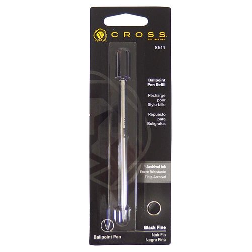Cross Universal Ballpoint Pen Refill, Fine Point, Black, 1-Pack (8514)