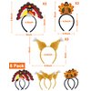 Camlinbo 6 Pcs Thanksgiving Turkey Headbands 3 Styles Thanksgiving Costume Party Favors Accessories Head Boppers