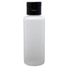 12-2-ounce Travel Bottles with Flip Caps (Black Cap)