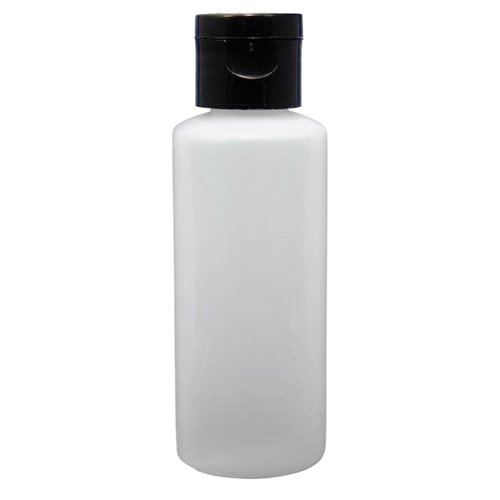 12-2-ounce Travel Bottles with Flip Caps (Black Cap)
