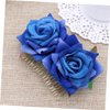 Gogogmee Girl Hair Clips Flower Hair Clips for Women Bride Headpieces for Wedding Floral Hair Headpiece for Brides Hair Accessories for Kids Womens Hair Clips Rose Fork Comb Miss