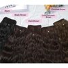 REECHO Clip in Hair Extensions, 5PCS Ash Blonde Hair Extensions 24" Thick Long Loose Waves hair extensions HE002 Invisible Lace Weft – Chocolate Brown with Golden Highlights