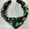SHESRA St. Patrick Hair Bands Floral Fabric Pearls Glass Rhinestones Headband Women's Saint Patrick's Party Hair Hoop Accessories Headwear Jewelry Gifts 50(Green Black)