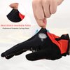 Firelion Long Finger Outdoor MTB Downhill Off Road Bicycle Gloves (Red, Medium)