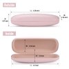 Marvolia Glasses Case Hard Shell Eyeglasses Case PU Leather Protective Case for Sunglasses Eyeglasses with Cleaning Cloth for Men Women - Pink