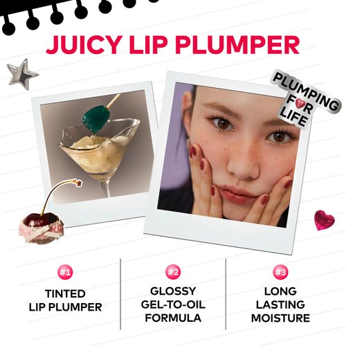 TPSY Juicy Lip Plumper (09 Lovesick) - Cool Pink, Tinted Lip Plumping Gloss, Volumizing & Hydrating, for Fuller Lips, Non-Sticky Glossy Finish, Vegan