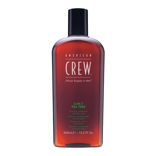 American Crew Shampoo, Conditioner & Body Wash for Men, 3-in-1, Tea Tree Scent, 15.2 Fl Oz