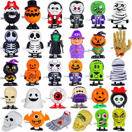 Max Fun 30Pcs Halloween Wind Up Toys Assortment Halloween Toys for Kids Halloween Party Favors Goody Bag Filler Treat Bag Stuffers Halloween Treats Prizes