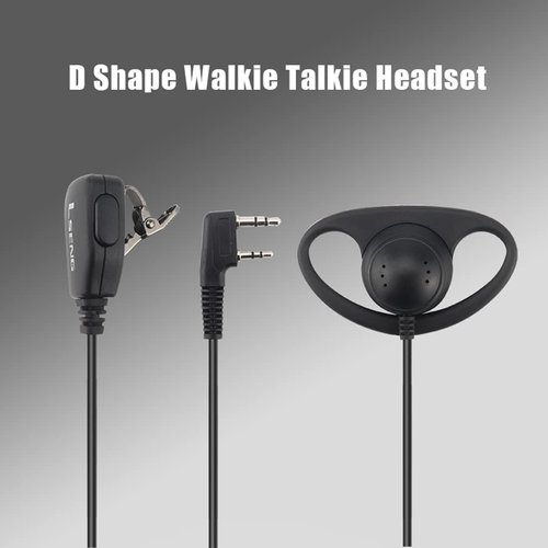 Case of 10,Walkie Talkie Earpiece with Mic 2 Pin D-Type Headset for Walkie-Talkie Compatible with Baofeng UV-5R BF-888S H-777 RT22 RT27 RT-5R Kenwood 2 Way Radios(10 Pack)