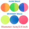 PROLOSO 2.3" Bouncy Balls Glow in The Dark High Bouncing Rubber Ball Bright Pet Toys Pack of 6