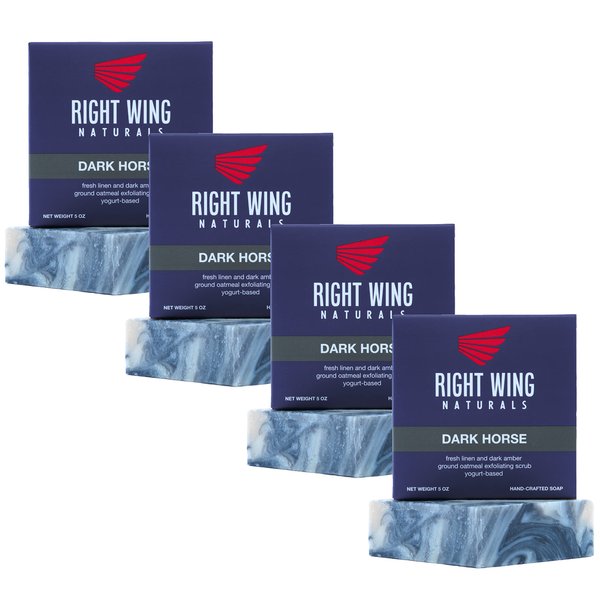 Right Wing Naturals Bar Soap Gift Set for Men | Handcrafted Cold-Pressed Soap | Handmade Organic Soap for Men | Most Popular Flavors | Natural Scented Men’s Bar Soap| Pack of 4 Bars