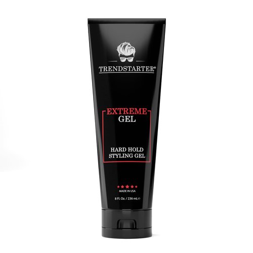 TRENDSTARTER - EXTREME GEL - Hard Hold - Natural Shine - Extreme Strength - Non-Flaking Hair Gel Formula for All Hair Types - All-Day Reliability