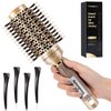 Belongtous Round Brush, Nano Thermal Ceramic & Ionic Tech Round Barrel Boar Bristles Hair Brush, Roller Brush for Blow Drying, Curling, Straightening and Hair Styling, 4 Free Clips (1.7 Inch, 45mm)