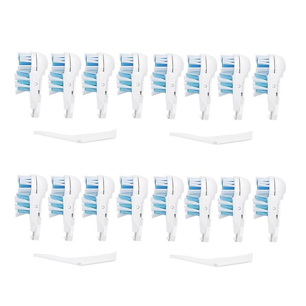 Sensitive Replacement Electric Replacement Toothbrush Heads (16 Count) Dual Clean Rotating Sets Compatible with Braun Oral B Cross Action Power