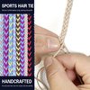 1 Pack Green Ponytail Holders for Long Thick Curly Hair, Elastic Hair Ties No Damage for Sports Strong Braided Hair Bands for Women Spiral Pony Tails Wrap Hair Tie for Water Wind Swim Skiing Surfing