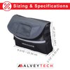 AlveyTech Black Deluxe Saddle Bag - For Mobility Transport Chair, Scooter, Power Electric Wheelchair Armrest Side Storage Pouch Organizer Accessories for Seniors/Adults