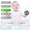 Teething Toys, TOPGOMES Baby Teether Toys, BPA Free Silicone Soft Ball Easy to Hold Teether for Babies Ages 6 Months+ (Clay+Dark Grey)