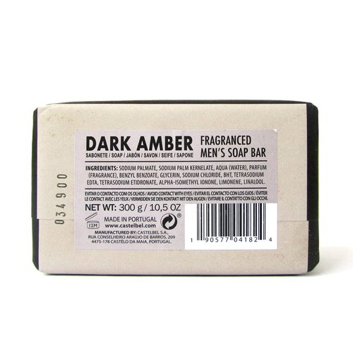 Castelbel Porto - Dark Amber - Fragranced Men's Soap Bar 10.5 Ounce.