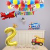 Car Party Supplies - Birthday Party Decorations for 2 years old Kids,Contain a Traffic Banner,a Birthday hat,3 Birthday Glasses,8 Foil Balloons,34 Balloons,Great for Kids Birthday Party