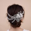 LOVFOIVER Wedding Head Pieces Crystal Bridal Hair Clips Women's Handmade Bridal Rhinestone Wedding Party Hair Accessories