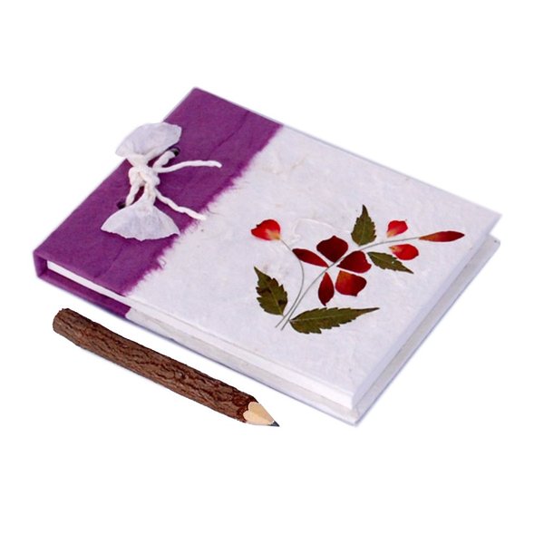 MangoNest Thai Saa Paper Ribbon Notebooks: Purple