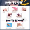 Halloween Press on Nails Medium Almond French Tip Fake Nails White&Black False Nails with Designs Bats Stars Glossy Glue on Nails Full Cover Acrylic Cute Artificial Nails for Women Manicure 24 Pcs