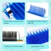 Blue Lash Extension Volume Eyelashes Extensions 0.05 C 8-15mm Lash Tray Individual lash Extensions Classic Lash Extensions Soft Matte Black Single Lashes for Professional Salon Use