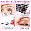 DIY Lash Extension Kit, 280pcs Individual Volume Lashes Cluster 9-16mm Mix Lash Clusters with Lash Bond and Seal and Lash Applicator Tool for DIY Eyelashes Extensions(Style-D30 D40)