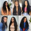 RUI MEI SI Human Braiding Hair For Boho Knotless Braids 20 Inch 2 Bundles 100g Deep Wave Bulk Human Hair for Braiding No Weft Wet And Wavy Human Braiding Hair 100% Remy Human Hair Extensions