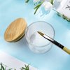Acrylic Liquid Powder Glass Dappen Dish Glass Cup w Lock Bamboo Cap Lid Bowl for Acrylic Nail Art Kit (HJ-NAPB026-2pcs)