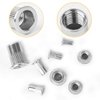 VIGRUE 205PCS 304 Stainless Steel Rivet Nut Assort Set Flat Head Threaded Rivetnut Insert Nutserts Assortment Kit(M3| M4| M5| M6| M8| M10)