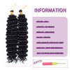 Deep Wave Crochet Hair 24 Inch 2 Packs Ocean Wave Curly Crochet Hair For Black Women Deep Wave Braiding Hair Extensions For For Boho Box Braids (1B, 24inch, 2pack)