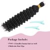 Deep Wave Bulk Human Hair for Braiding 100% Unprocessed Brazilian Virgin Human Hair Micro Braiding Hair No Weft Human Hair Extensions 2Bundles(20inch, Natural Black#)