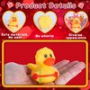 15pcs Valentine's Day Advent Calendar Rubber Ducks for Ducking,Valentine's Day Ducks for Jeeps with Box for Valentine's Party Favors Gifts Bath Toy