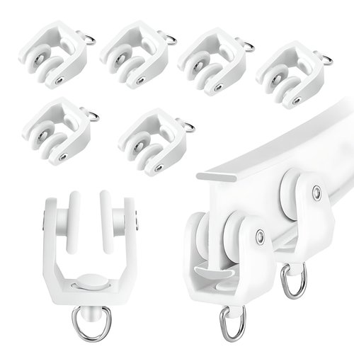 Urbanred Ceiling Glider Hooks, Pack of 50 – Heavy-Duty Rollers for Smooth Sliding, RV Track Clips for Home, Office, and Window Use, Durable and Easy to Install