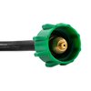 Camco Pigtail Propane Hose Connector|Designed to Connect to an RV or Trailer Propane Regulator|Safety Features Include Thermal Protection and Excess Flow Protection|12-inch (59053),Black and green
