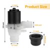 104307 Truck Windshield Wiper Washer Pump HLK7046 Fit for Peterbilt 320 330 335 337 340 357 362 365 367 378 382 384 385 386 387 388 389 579 Washer Fluid Pump Fits for Kenworth T680 T880 (1 Pack)
