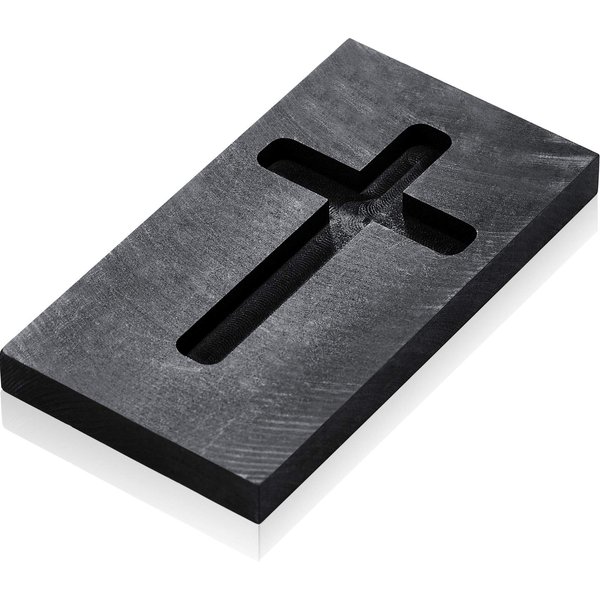 Skyley Cross Graphite Casting Ingot Mold Metal Refining Scrap Melting Casting Mould for Gold Silver Metal