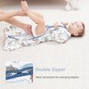 Yoofoss Baby Sleep Sack 0-6 Months Long Sleeve Wearable Blanket Baby 100% Cotton 2-Way Zipper 0.5 Tog Infants Sleeping Sack, Lightweight(Small)