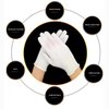 ZFYOUNG 6 Pcs（3pairs） White Cotton Gloves，White moisturizing Gloves, Cotton Gloves for Dry Hands Eczema, White Sleep Gloves for Men and Women, Beauty Coin SPA Cloth Gloves