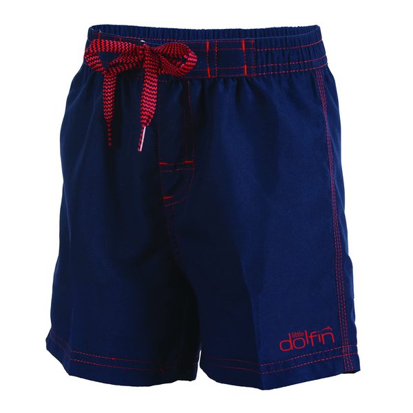 Little Dolfins Swim Trunks Boys (4T, Navy)