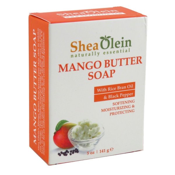 SheaOlein- Mango Butter Soap w/Rice bran Oil & Rosemary Extract by Shea Olien 5 oz Bar (12 Bars)