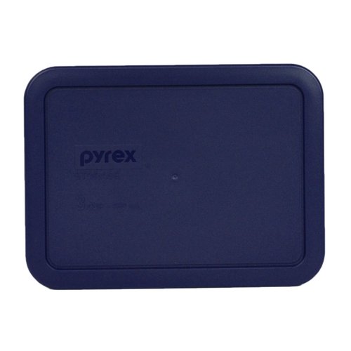 Pyrex Bundle - 2 Items: 7210-PC 3-Cup Blue Plastic Food Storage Lids - Original Genuine Pyrex Lids - 2 Pack -Made in the USA