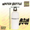 Molandra Products Ate A Vegan Meal - 20oz Stainless Steel White Water Bottle with Carabiner, White