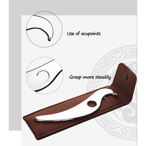 Allshow Gua Sha Tool - Medical Grade Stainless Steel Scraping Massage Tool, IASTM Tool for Relaxing Soft Tissue, Reduce Head, Neck, Back Pain