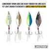 Lunkerhunt Micro Spoon Fishing Lures (4-Pack) | Spoon Fishing Bait Saltwater for Bass Fishing and Trout | Fishing Spoons Lures with Trebles Hooks (Feeding)